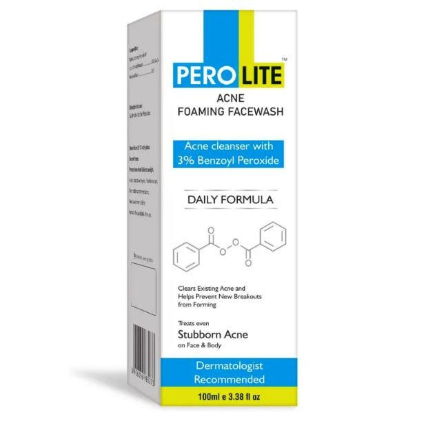 Пінка для вмивання проти акне Perolite Benzoyl Peroxide 3% Acne Foaming Face Wash 100 мл (PLBPAFFW3)