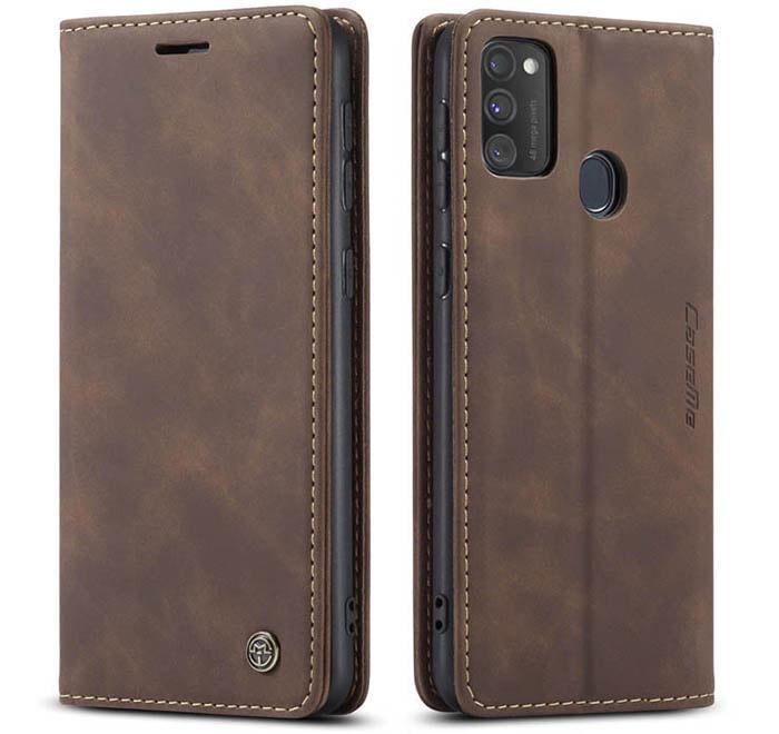Чехол книжка с магнитом Samsung Galaxy M21 M215 CaseMe Dark Brown (14225-05)