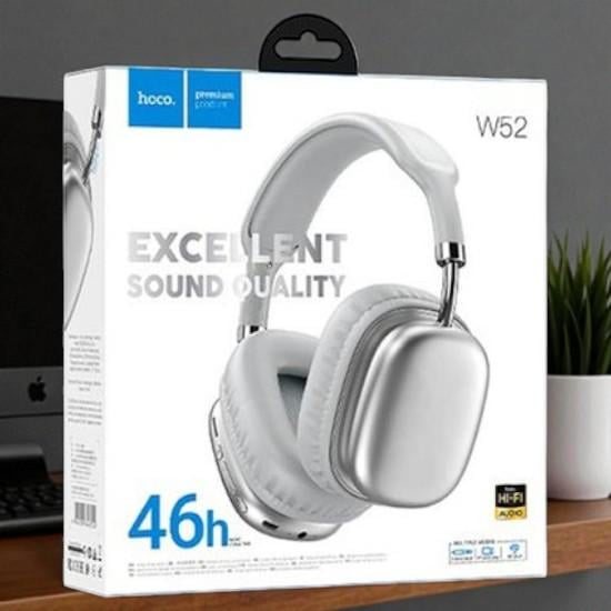 Наушники беспроводные Hoco W52 Wonderful BT накладные Silver (30654588) - фото 4 Наушники беспроводные Hoco W52 Wonderful BT накладные Silver (30654588) - фото 4