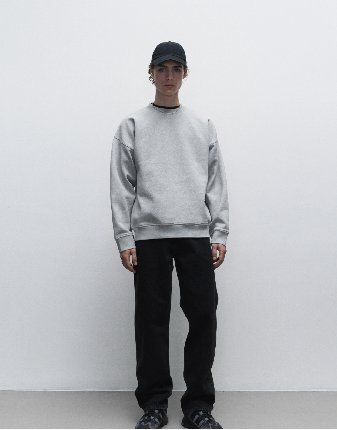 Свитшот H&M 446985П L Серый меланж - фото 1 Свитшот H&M 446985П L Серый меланж - фото 1