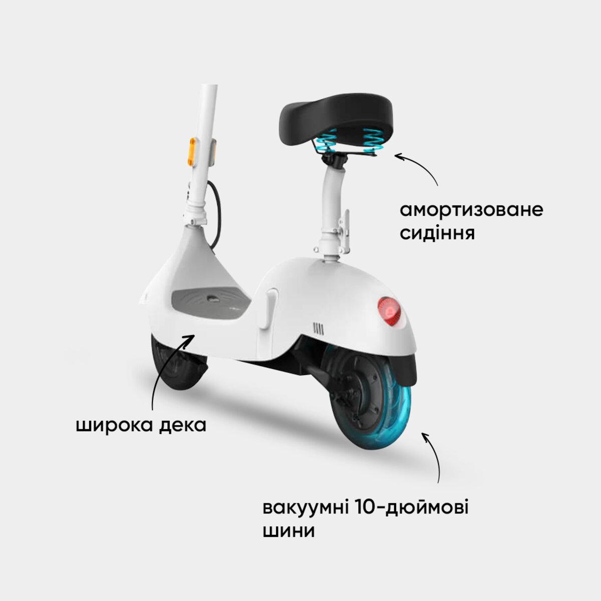 Електросамокат із сидінням OKAI Ceetle PRO EA10C White (25172934) - фото 8