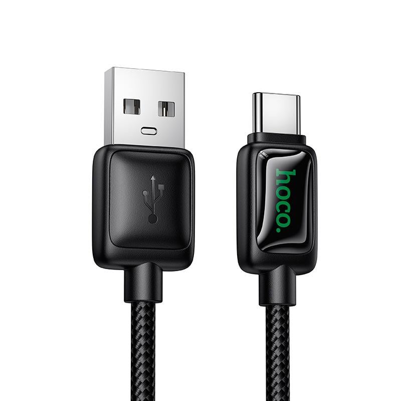Кабель для заряджання Hoco U146 Mundo 3A 36W USB-A-Type-C 1,2 м Black (19416)