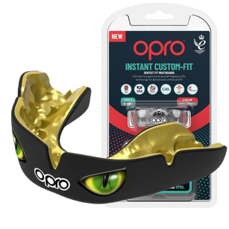 Капа OPRO Instant Eyes доросла вік 11+ Чорний/Зелений (Instant Bl/Green))