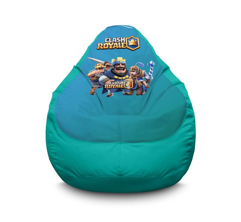 Кресло мешок iPuff Clash Royale Оксфорд XL 80x110 см Бирюзовый