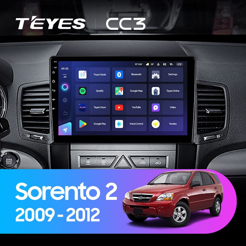 Автомагнитола штатная Teyes для Kia Sorento 2  2009-2012 Android CC3 3+32G Wi-Fi/4G вариант B (1468317511) - фото 3