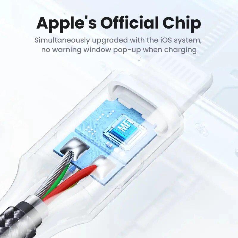 Кабель UGREEN US537 MFi Lightning to USB-C 20W PD Fast (90480) - фото 6