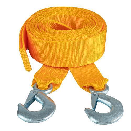Трос буксир ТР-250-3-1 3 т стрічка 46 мм 5 м/гачок/кульок Помаранчевий