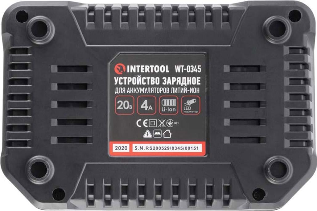 Зарядное устройство Intertool WT-0345 для аккумуляторов Li-ion 20 В 4,0 А (89224) - фото 4 Зарядное устройство Intertool WT-0345 для аккумуляторов Li-ion 20 В 4,0 А (89224) - фото 4