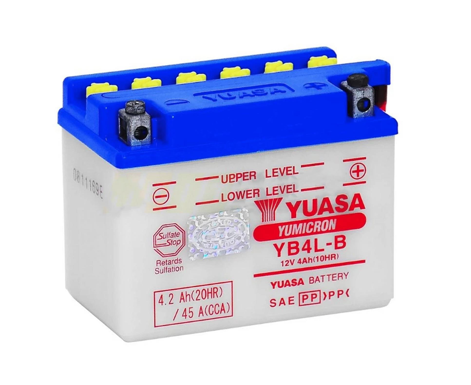 Аккумулятор Yuasa Мото YB4L-B CP 12 V 4,2 Ah 45 A