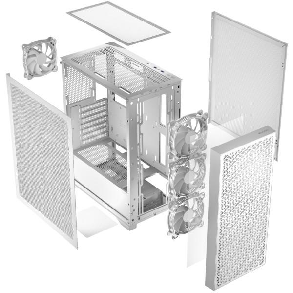 Корпус для компьютера LogicConcept DART PRO Midi-Tower ATX Mesh 4x120 мм White (AT-DART-PRO-0000-20) - фото 5