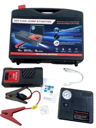 Пусковий пристрій з компресором для авто Jump Starter+ 600A 12V (632309)