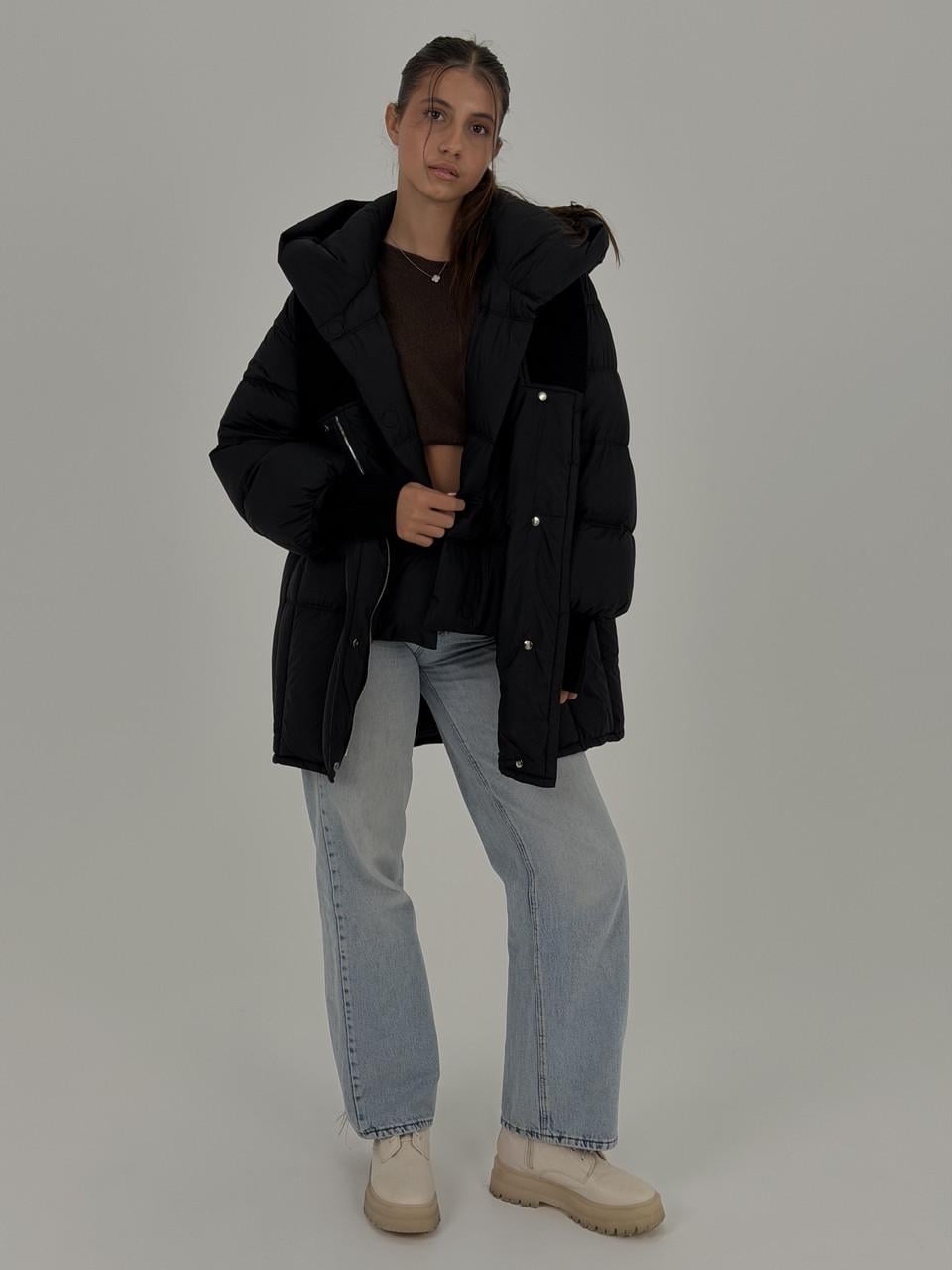 Пуховик женский XL Черный (85071/XL(ч))