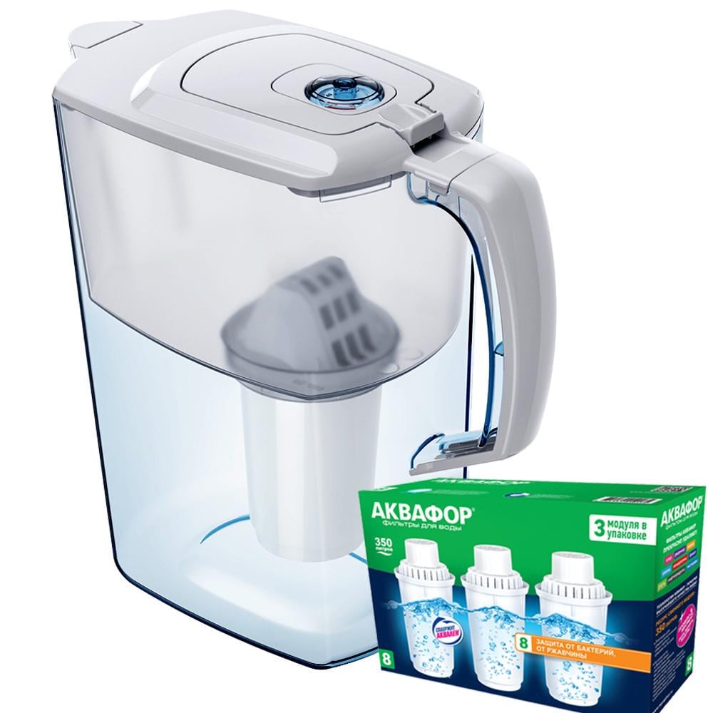 Фильтр-кувшин Аквафор Атлант три модуля B8 Белый (1819078717)