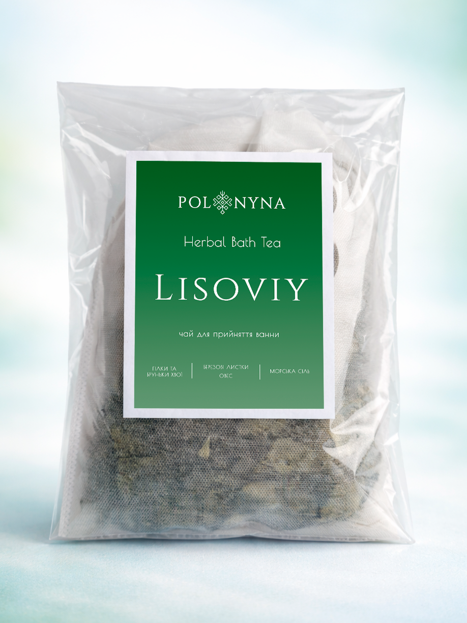 Пакетик чайний для ванни Bath tea Lisoviy чай з травами та морською сіллю XL 20x30 см 150 г (2114216774)