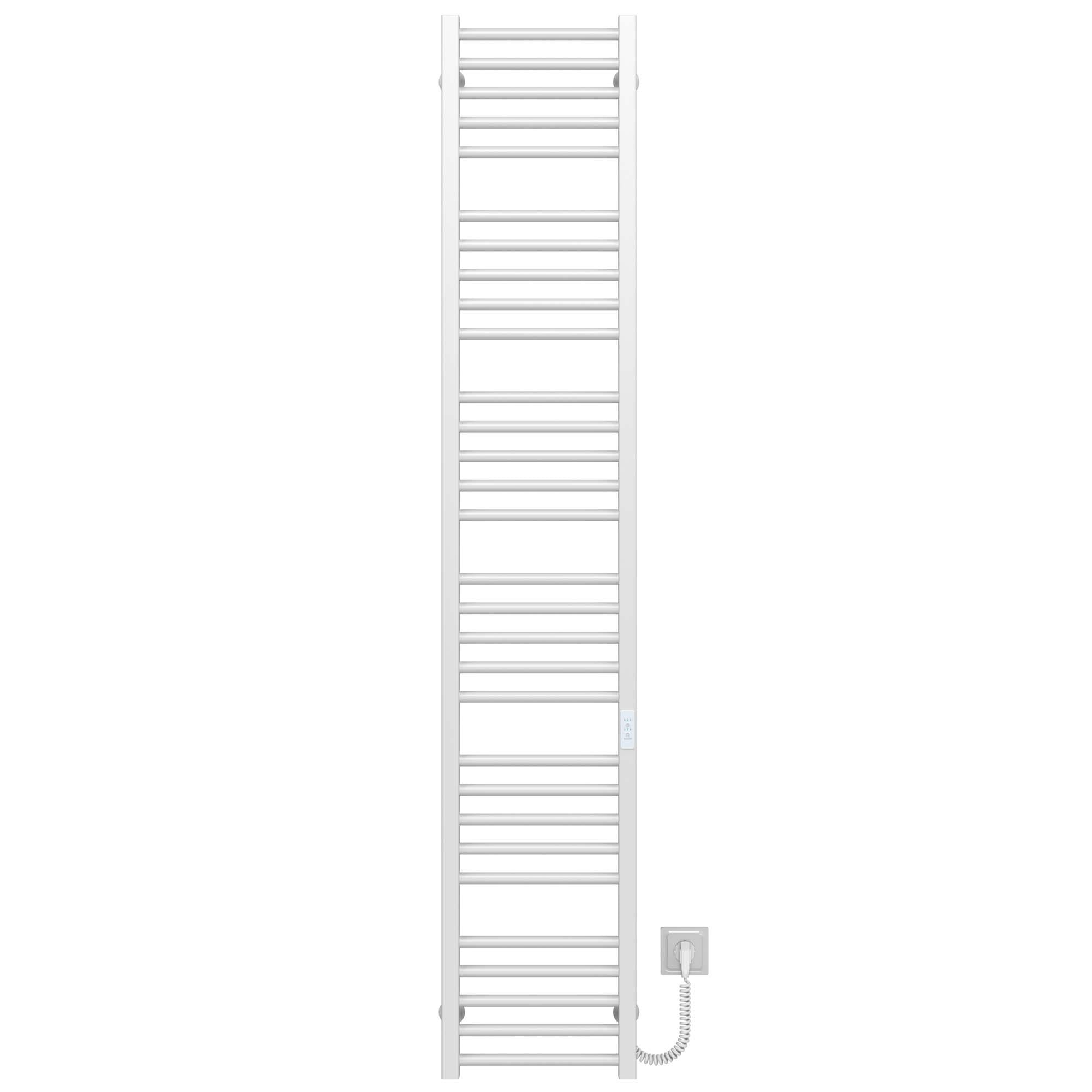 Полотенцесушитель электрический Deffi Lima П30 WD04 правое подключение нержавеющая сталь 400х1800 мм Белый (A.LI.180.40.30.EWR4)