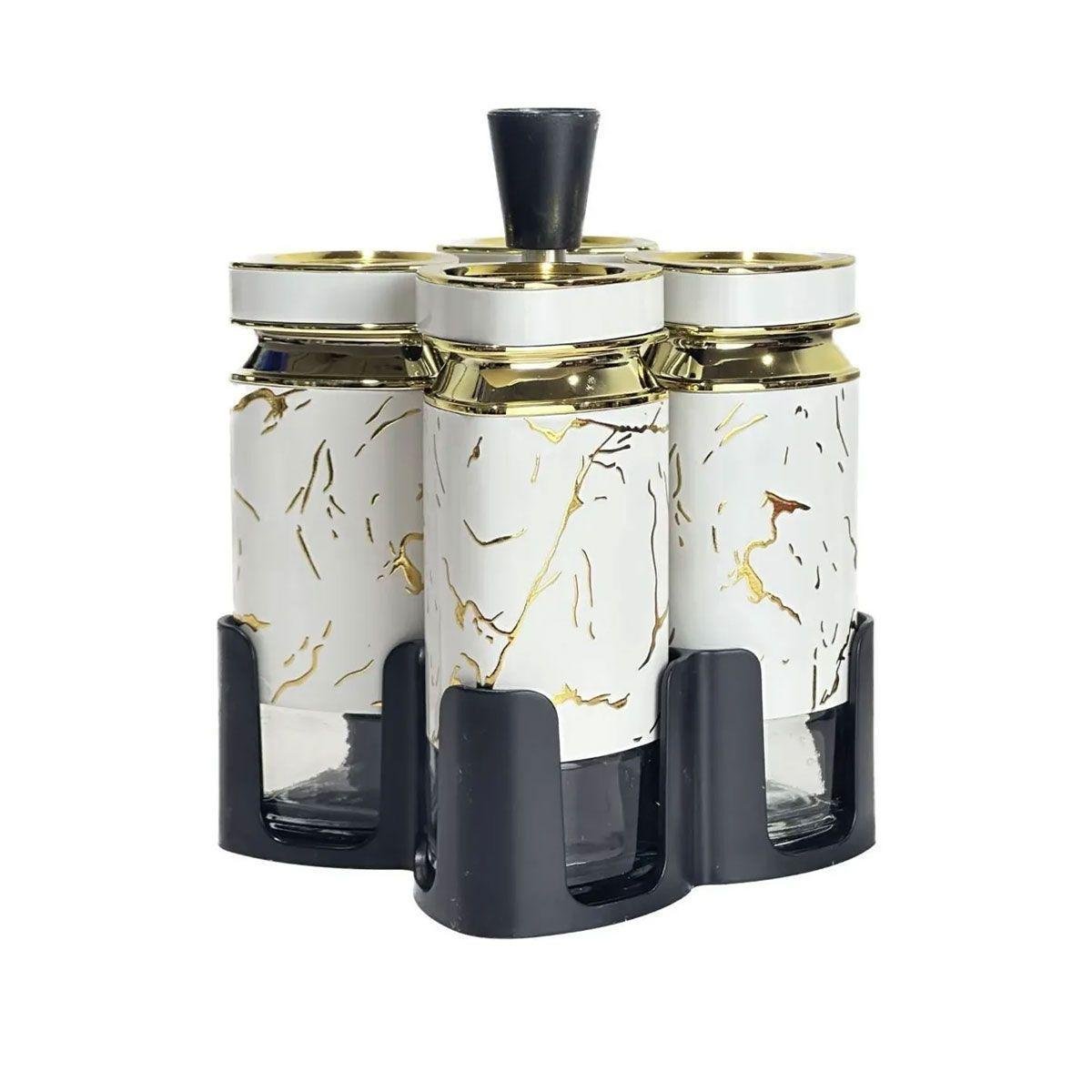 Набір баночок для спецій карусель 4 шт. 120 мл (HP-1330)