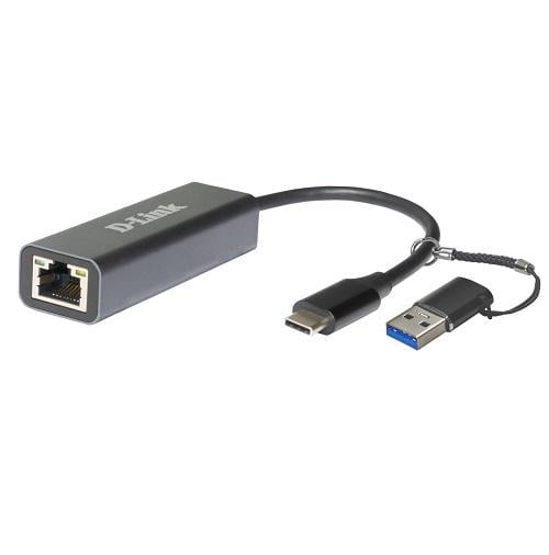 Сетевой адаптер D-Link DUB-2315 1x2,5GE USB Type-C с адаптером USB-A 1хRJ-45 (588155)