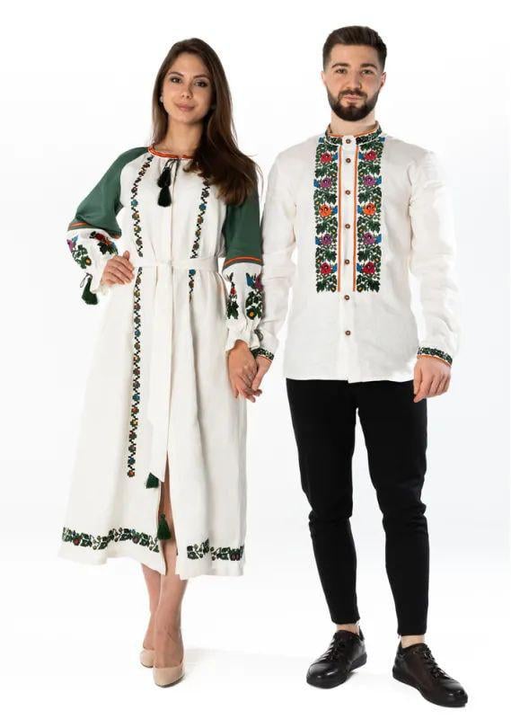 Вишиванка чоловіча р. 48 Вершковий (587) - фото 3