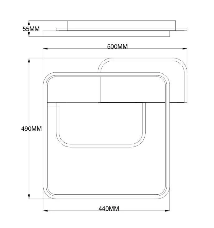 Люстра ESLSE CODE 3S-500х490х55-WHITE/BLACK-220-IP20 с пультом 70W (10434) - фото 6 Люстра ESLSE CODE 3S-500х490х55-WHITE/BLACK-220-IP20 с пультом 70W (10434) - фото 6