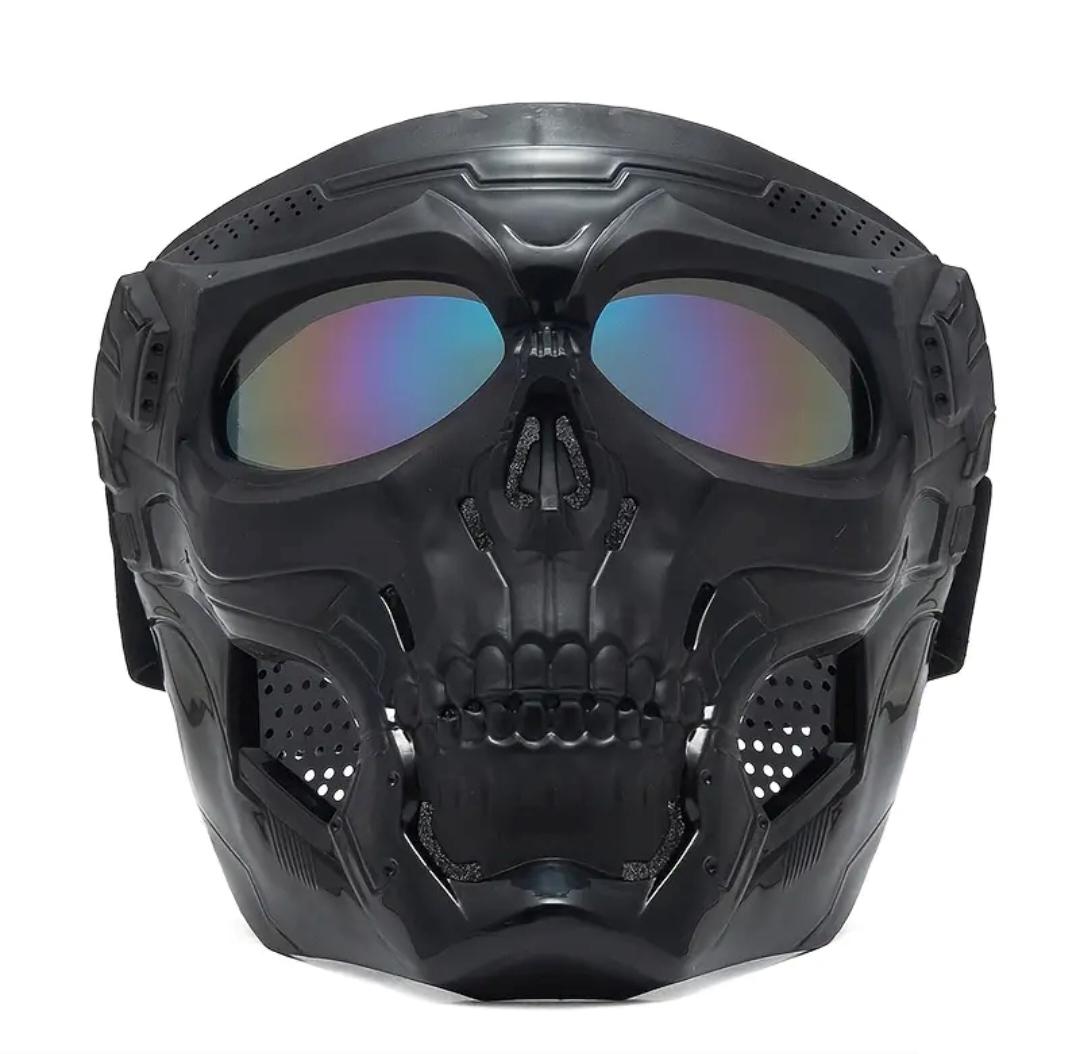 Мотоочки кроссовые с защитной маской Черный (589-06)