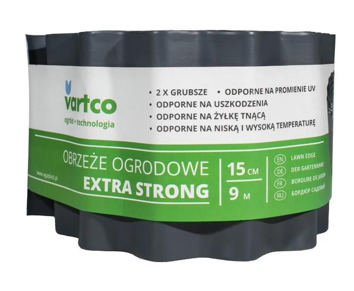 Бордюрна стрічка VARTCO 9 м х 15 см Сірий (БОРЛ0007) Бордюрна стрічка VARTCO 9 м х 15 см Сірий (БОРЛ0007)