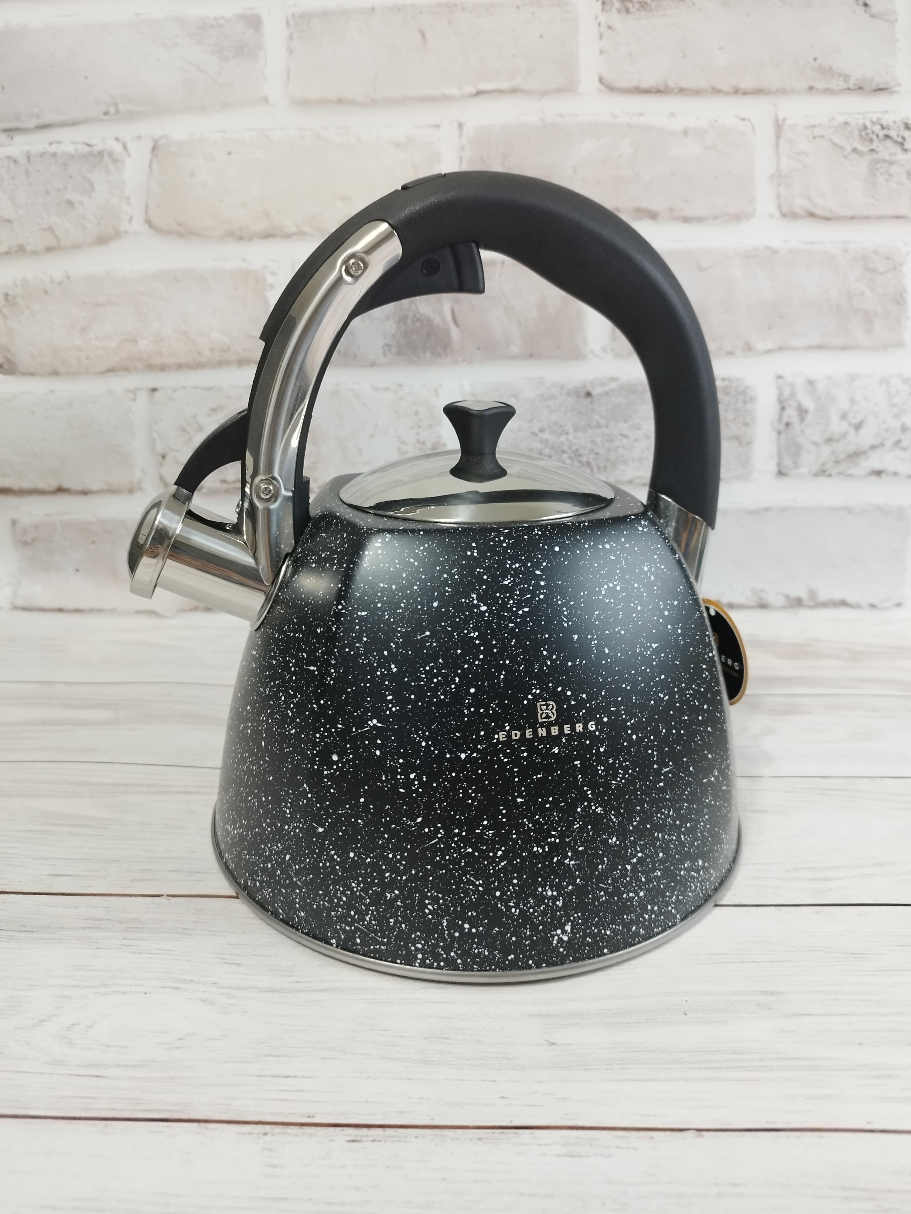 Чайник Edenberg EB3541B со свистком нержавеющая сталь 3 л (14525799) - фото 1