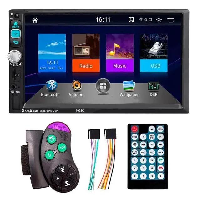 Автомагнітола 2din 7" USB SD Bluetooth/пульт на кермо 7028C - фото 2