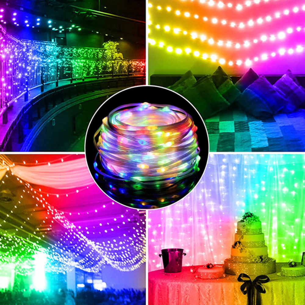 Гірлянда роса APP Bluetooth смарт RGB з пультом і USB для дому 100 LED 10 м (6000) - фото 7