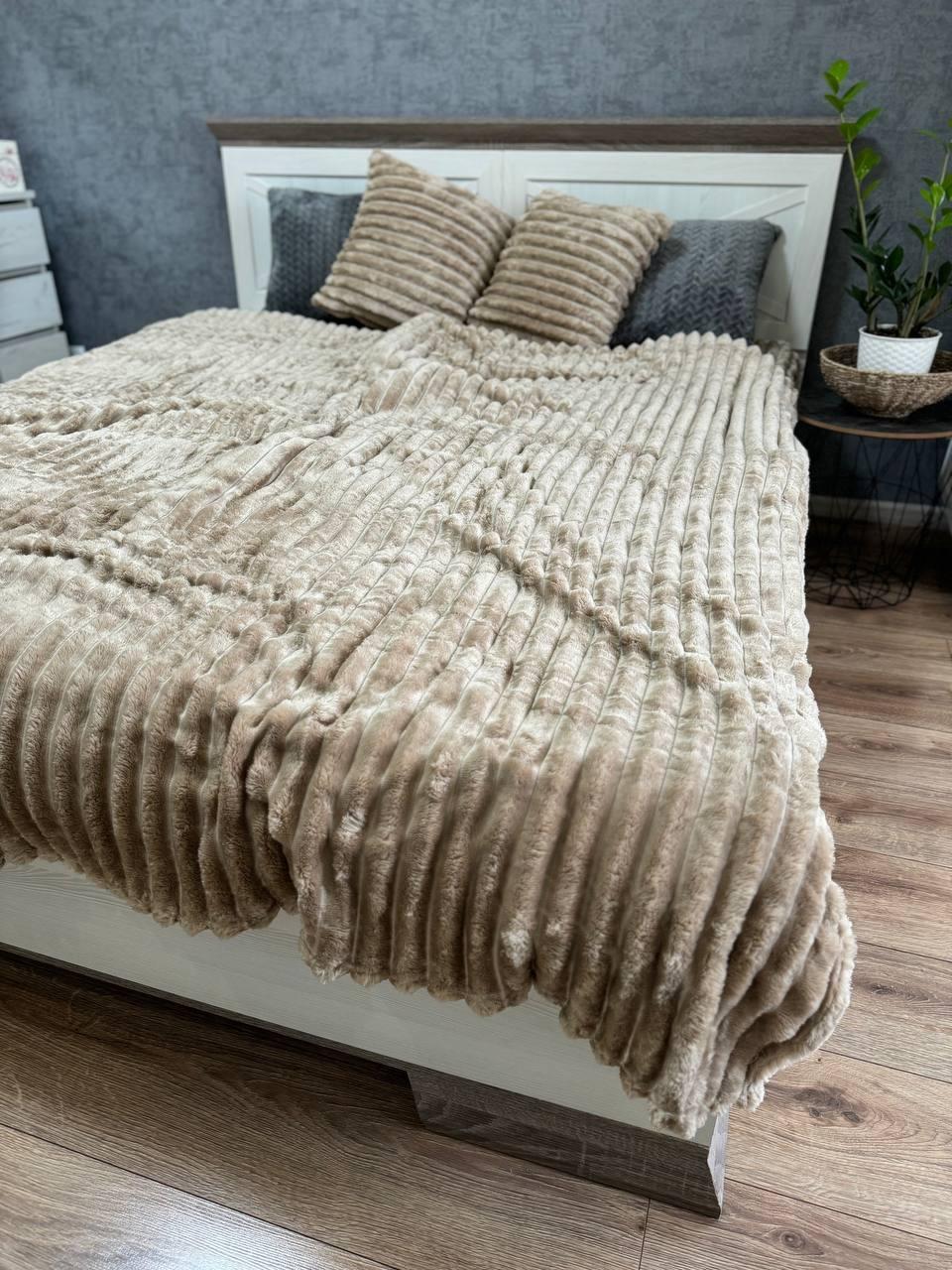 Плед 200х230 см Бежевый (Д-Mpled003/1-05) Плед 200х230 см Бежевый (Д-Mpled003/1-05)