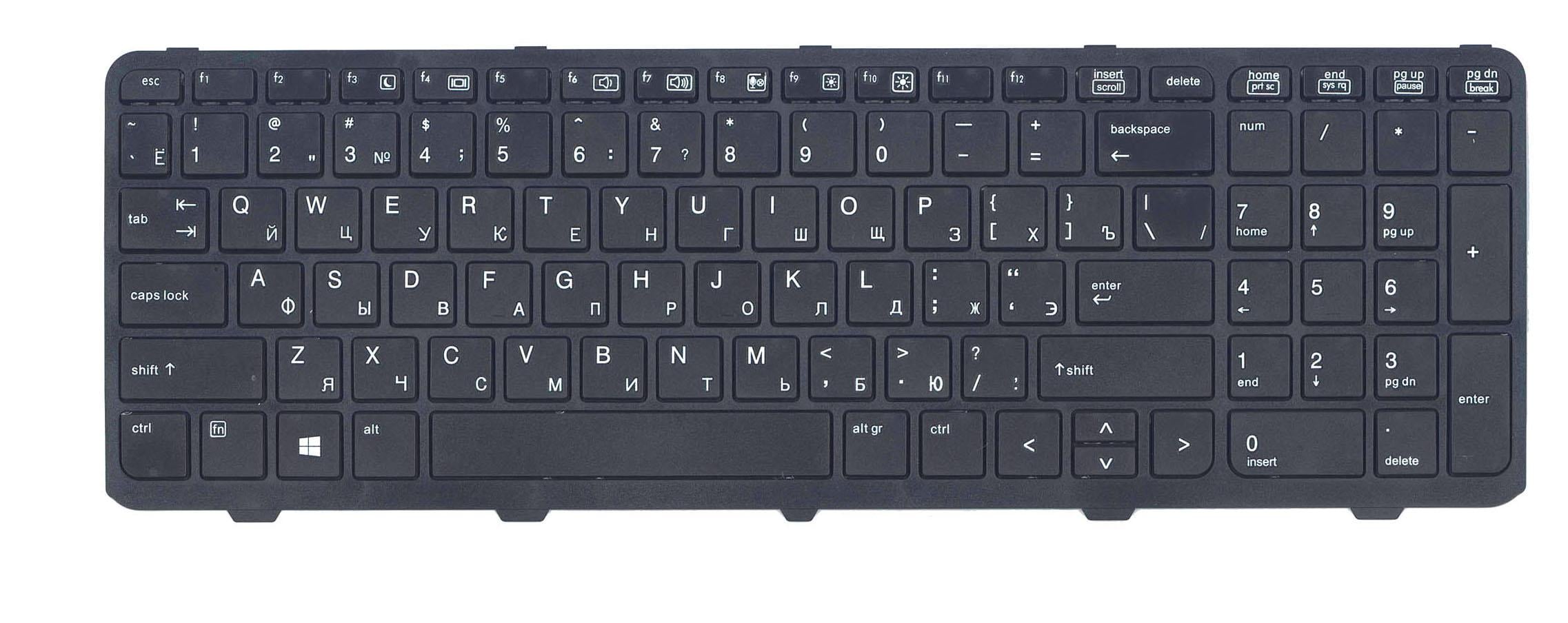 Клавиатура для ноутбука HP ProBook 450 G1 Black Frame Black