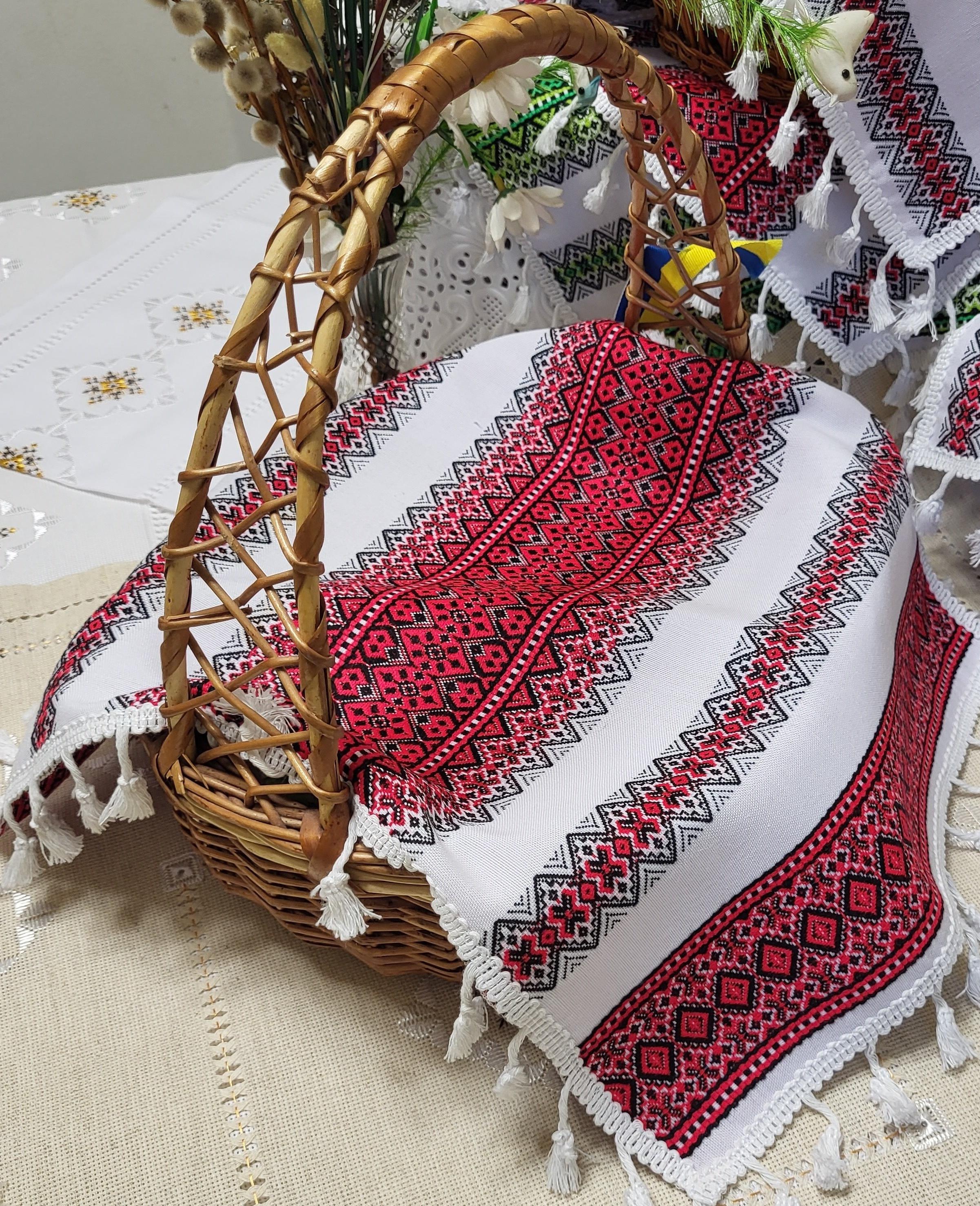 Серветка-рушник тканинно-декоративна з торками на святковий кошик (Арт-064вел) - фото 2 Серветка-рушник тканинно-декоративна з торками на святковий кошик (Арт-064вел) - фото 2