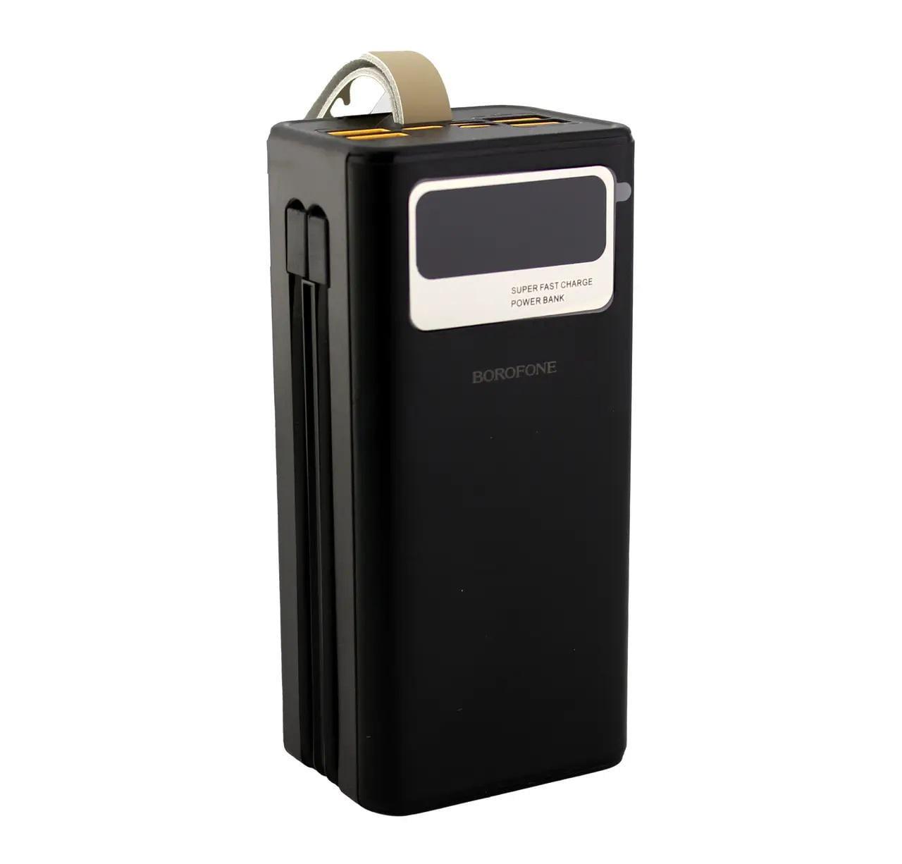 Повербанк Borofone DBT35A 40000 mAh со встроенными кабелями Black (608139) Повербанк Borofone DBT35A 40000 mAh со встроенными кабелями Black (608139)