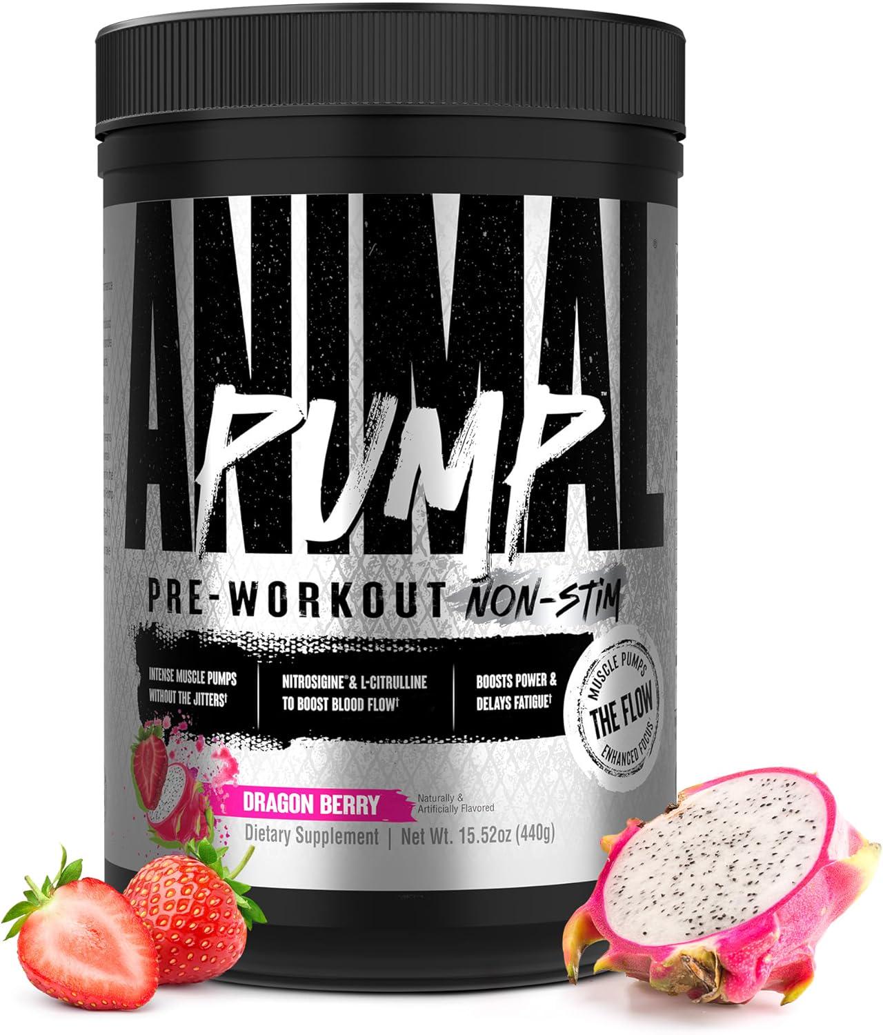 Предтренировочный комплекс Universal Nutrition Animal Pump Non-Stim Powder Dragon Berry 440 г