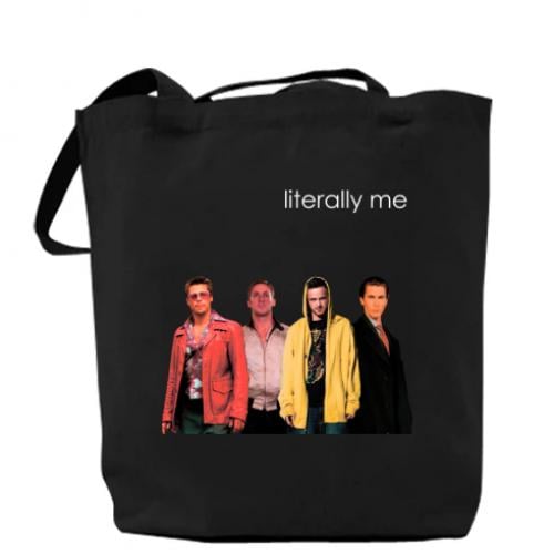 Шоппер Literally me 37x41 см Черный (17174766-2-200265)