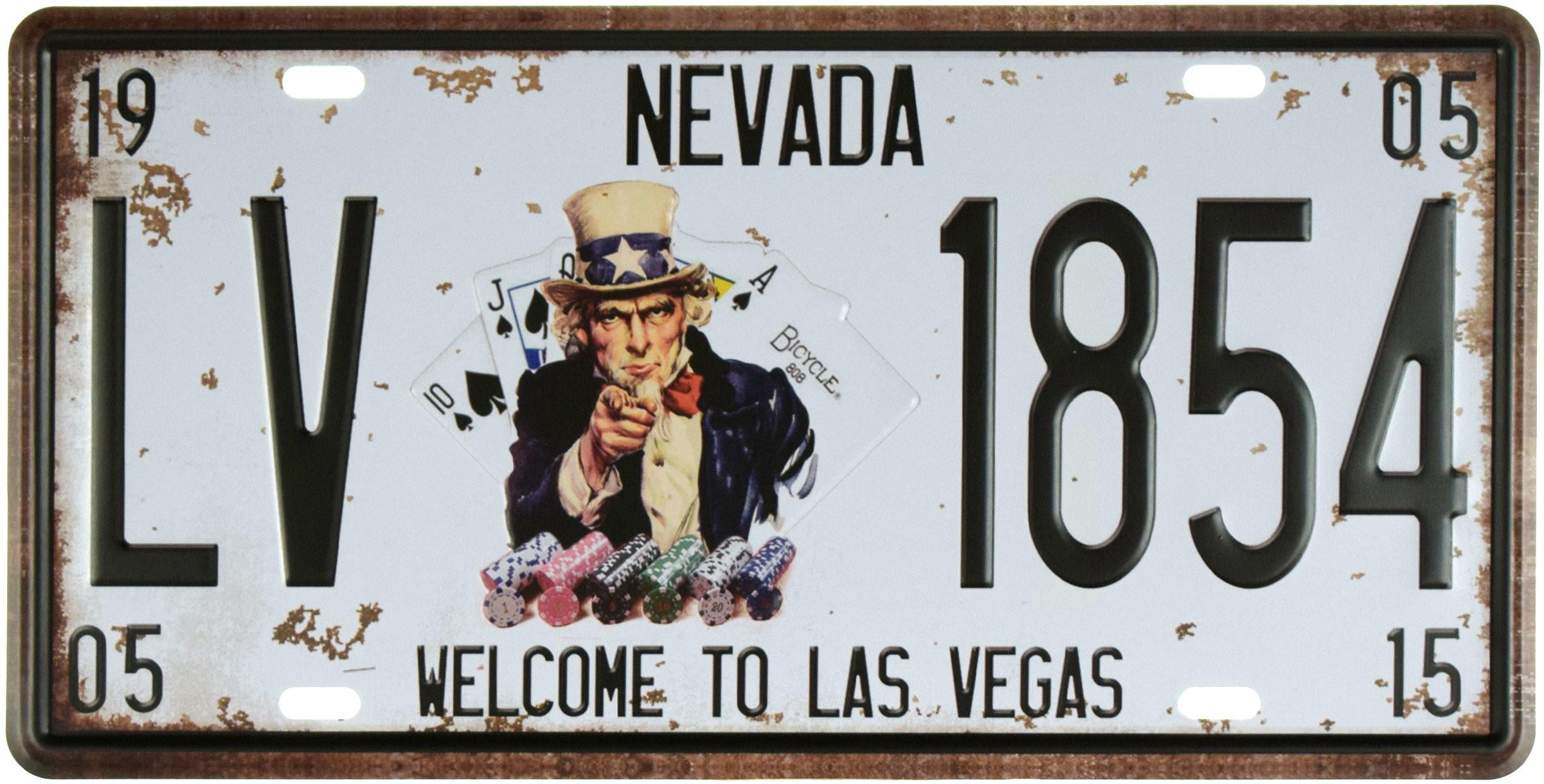 Табличка металлическая Невада/Nevada LV 1854 15x30 см