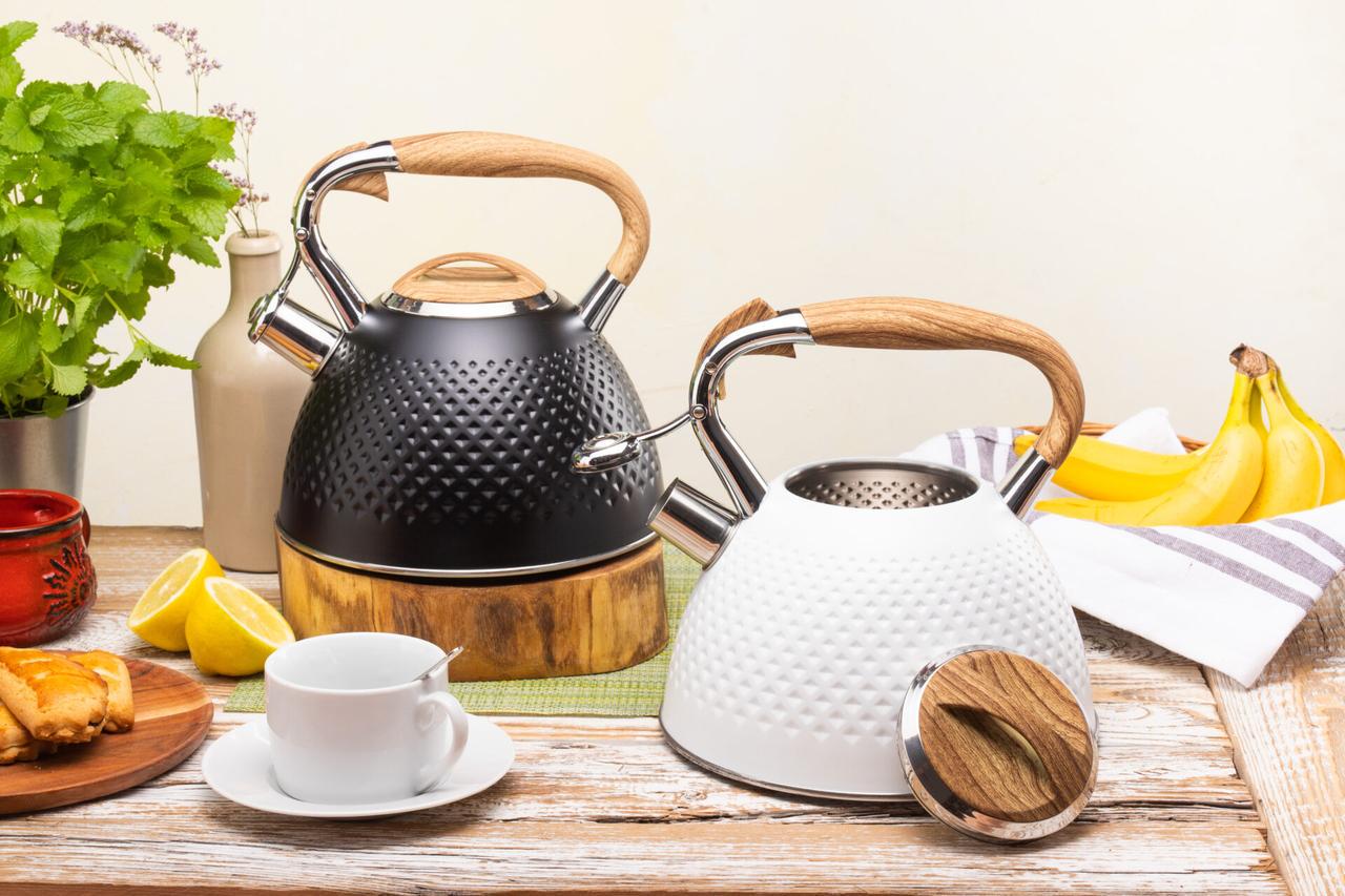 Чайник зі свистком Edenberg EB-8829 із нержавіючої сталі 3 л Чорний (57-46-EB-8829) - фото 4