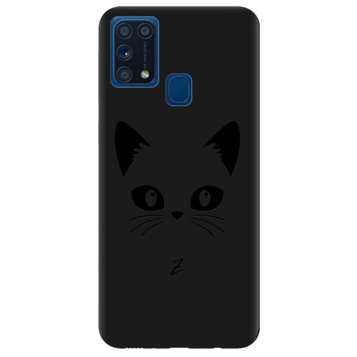 Силиконовый чехол Zorrov для Samsung Galaxy M31 - Cat Black (14190050156098985) - фото 1