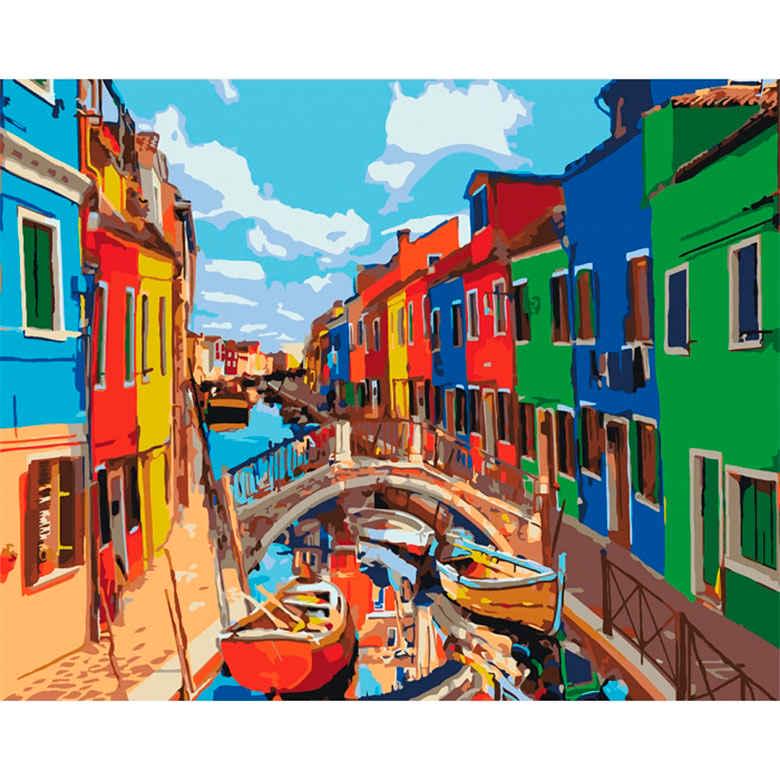 Картина по номерам Идейка КН3502 Краски города 40х50 см (L054637)