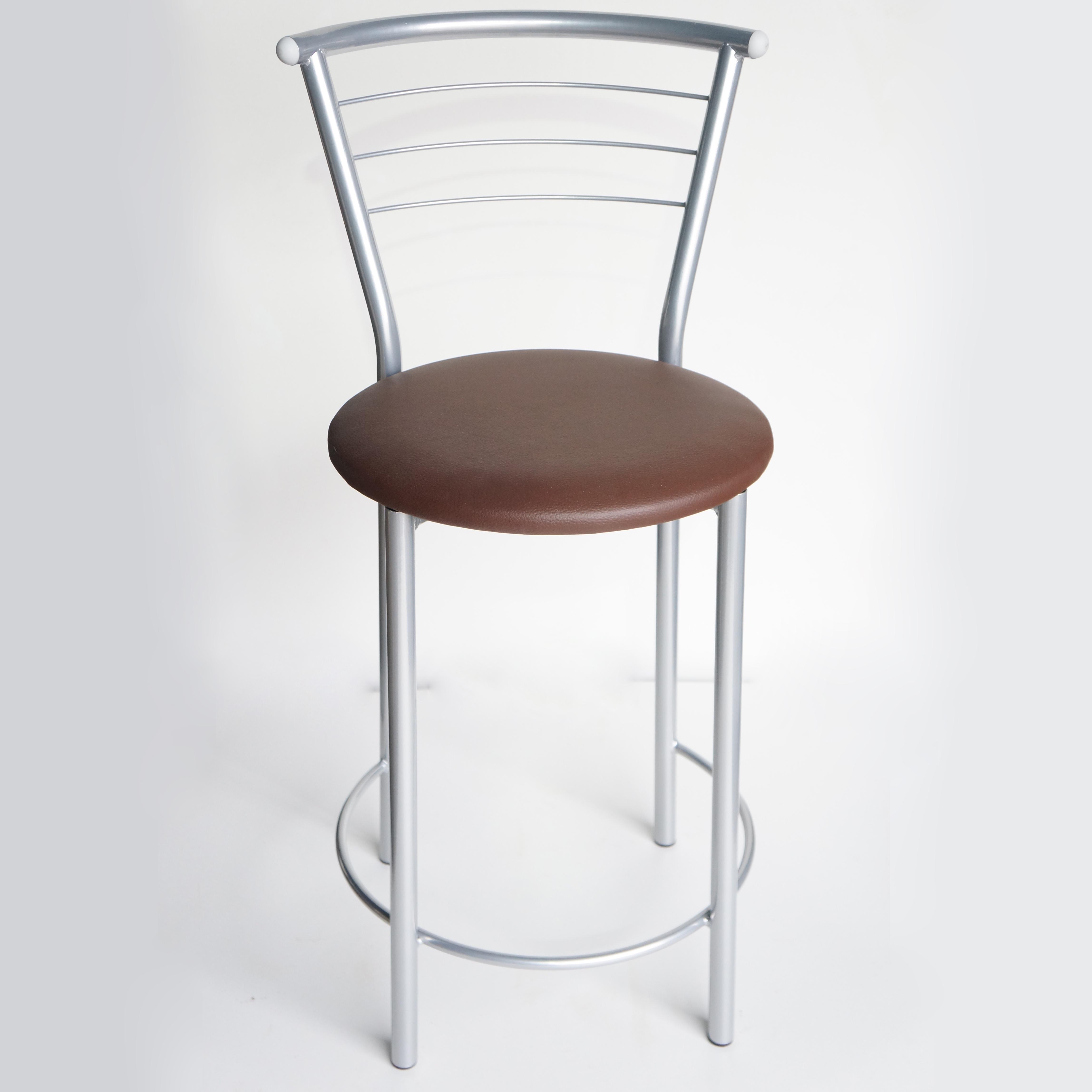 Полубарный стул АНТ Марко Алюминий/Коричневый (24341-10) - фото 2