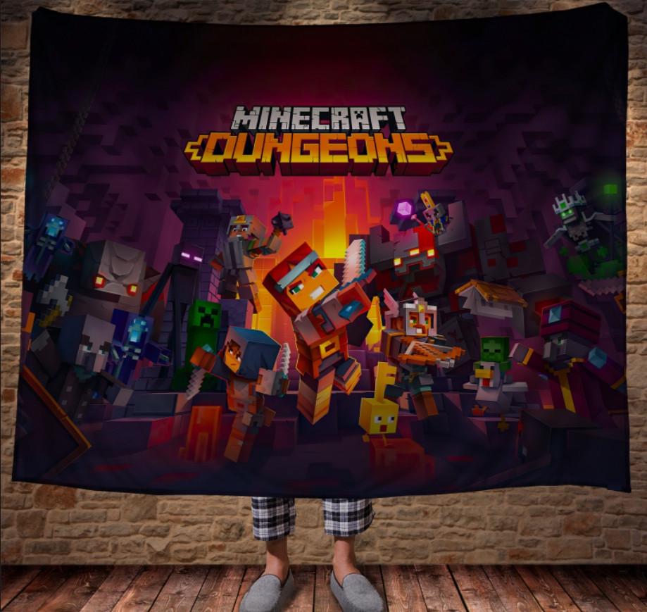 Плед с 3D принтом Minecraft Dungeons 150х200 см (epi_0254)