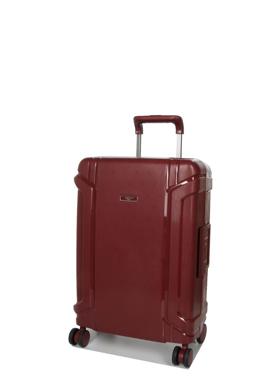 Чемодан S полипропилен Airtex 645 55х38х23 см 33 л Красный