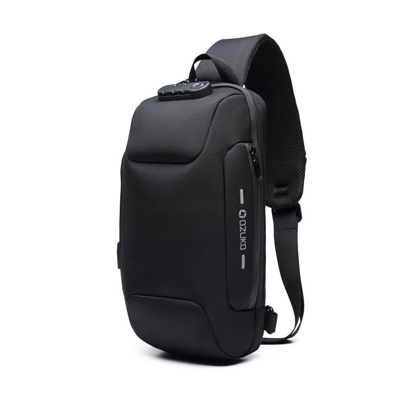 Городской рюкзак Ozuko Backpack с кодовым замком и USB 17х8х34 см Черный Городской рюкзак Ozuko Backpack с кодовым замком и USB 17х8х34 см Черный