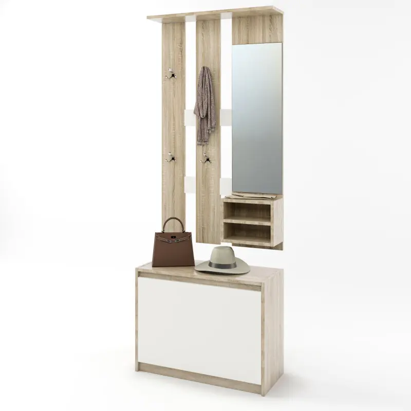 Передпокій Еверест Мікс Дуб сонома/Білий (26813148) Передпокій Еверест Мікс Дуб сонома/Білий (26813148)