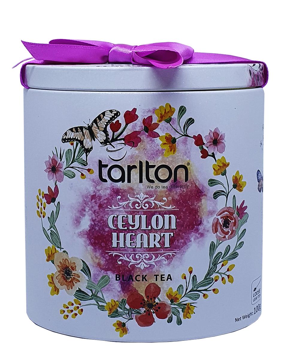 Чай черный Tarlton CEYLON HEART Серце Цейлона листовой BOP с цветочным ароматом 100 г (53583)