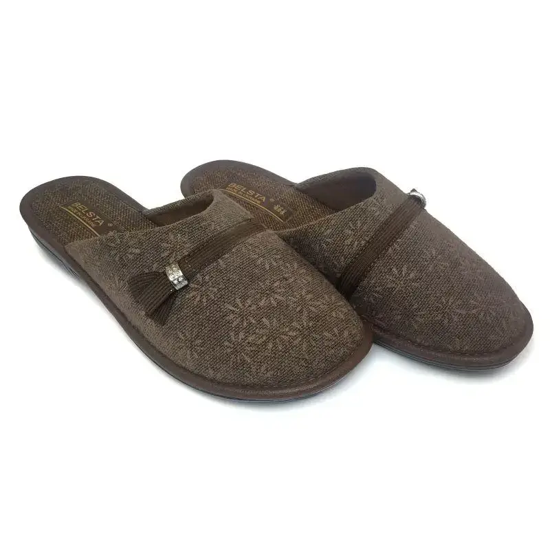 Тапочки домашние БЕЛСТА женские бант 24 см р. 38 Темно-коричневый (1-88-38)