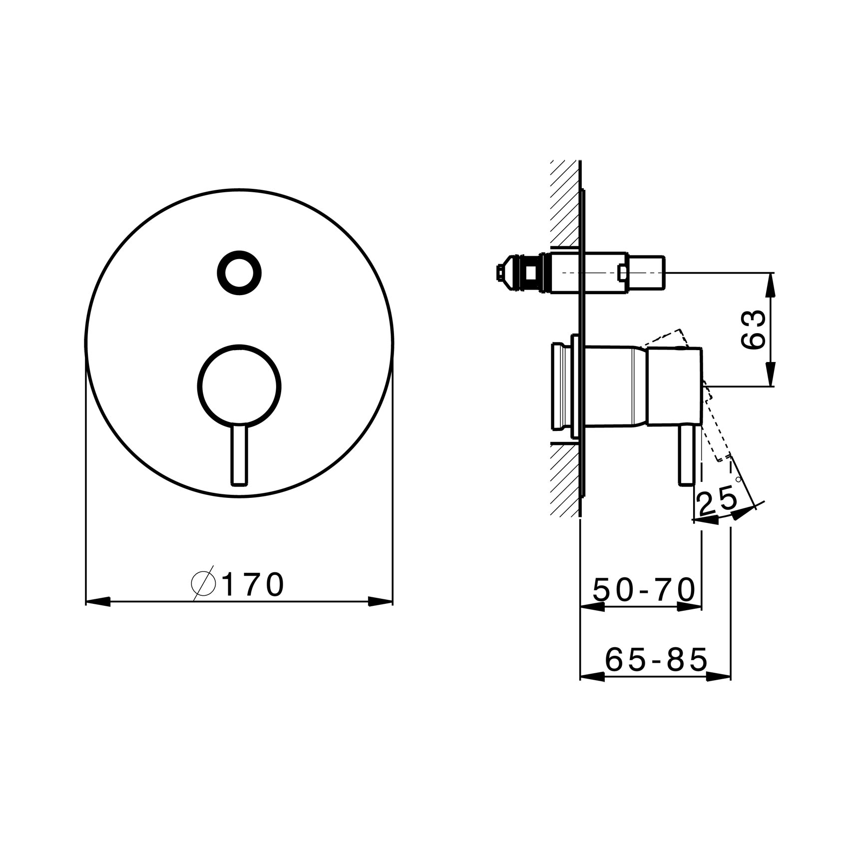 Змішувач прихованого монтажу для ванни DEVIT Art (1502X140B) - фото 4