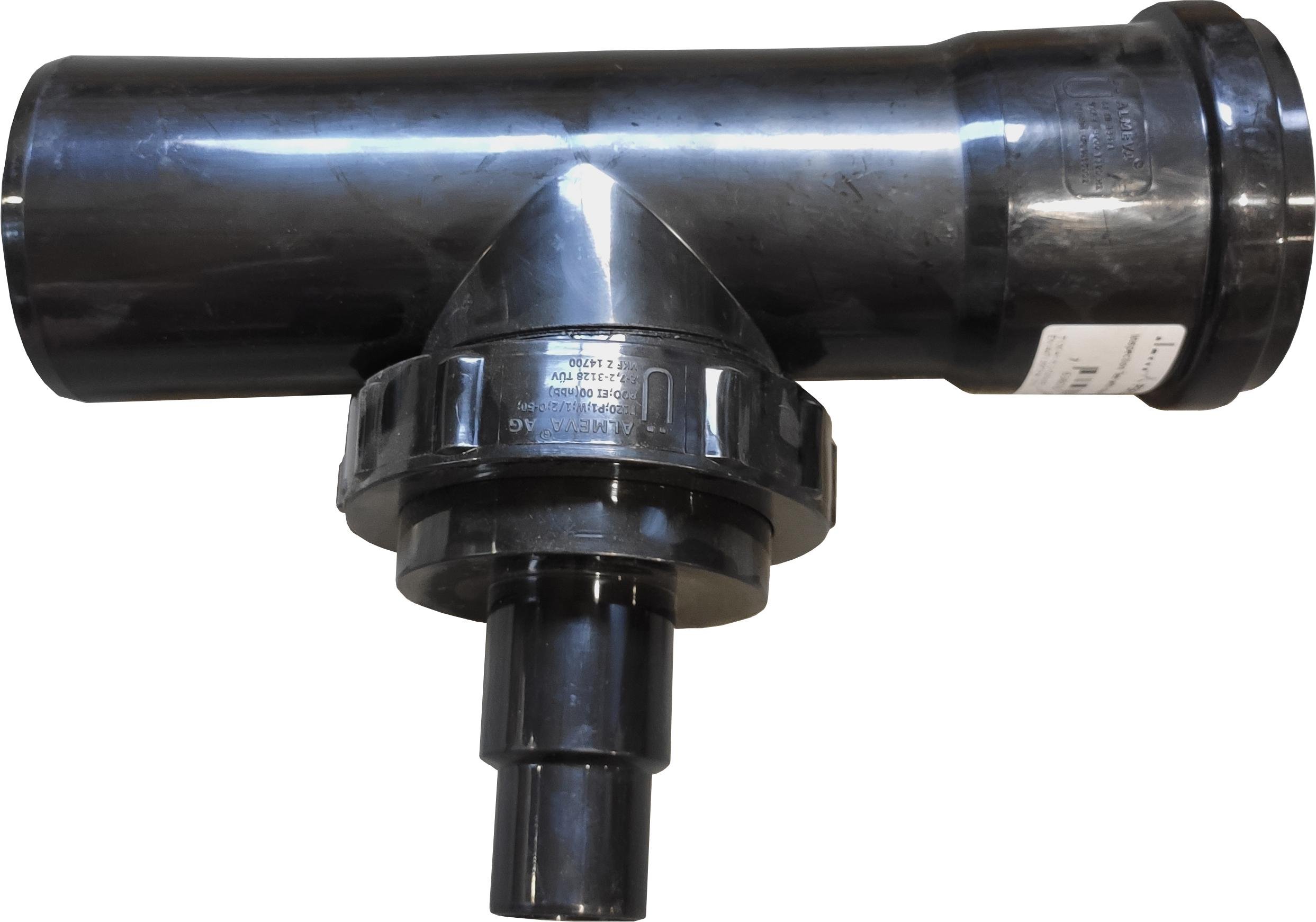 Тройник ревизионный Almeva с конденсатоотводомd d 80 горизонтальный (PBRTA8)