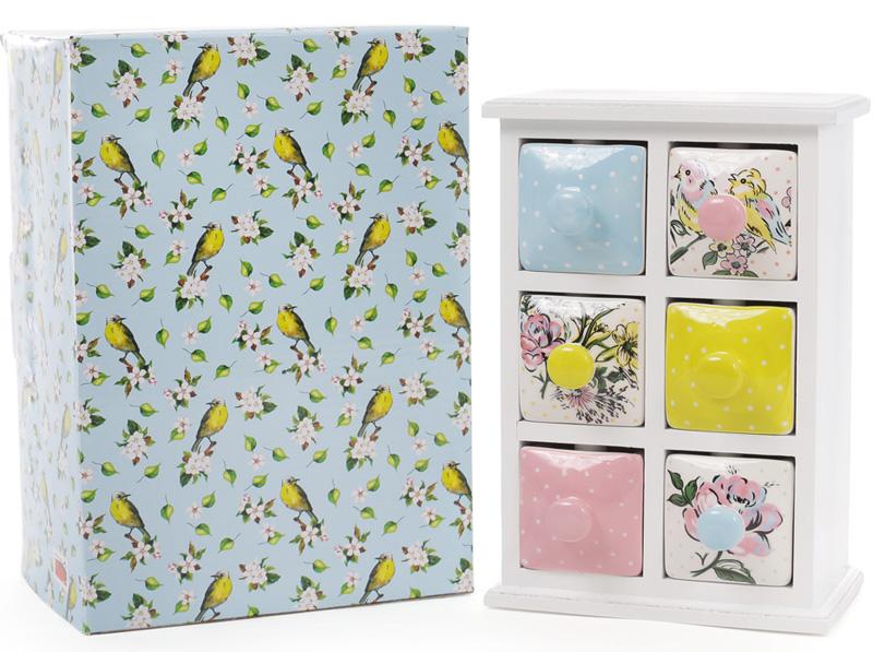 Міні-шафа для спецій Весняна трель 6 ємностей 17,5х9,5х24,5 см (BD-DK0077-D) - фото 3