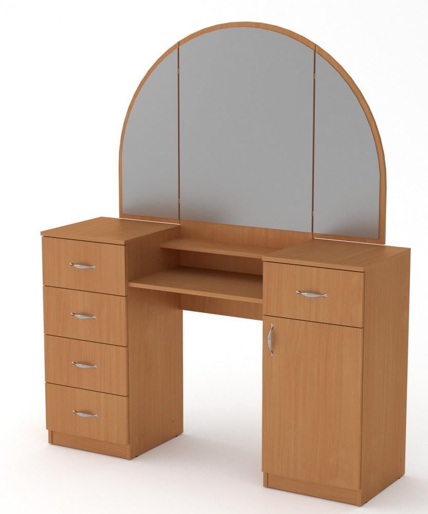 Туалетний столик МебліКо Трюмо-5 140х42х170 см Бук (k-2505-2) - фото 1 Туалетний столик МебліКо Трюмо-5 140х42х170 см Бук (k-2505-2) - фото 1