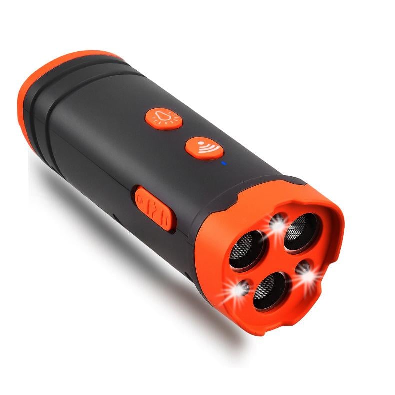 Отпугиватель собак ультразвуковой мощный 2 режима с фонариком зарядка от USB Черный (QG-04)